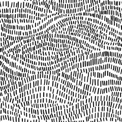 Poster -  Abstract vector  background, freehand doodles seamless pattern with simple geometric shapes.