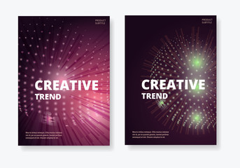 Poster - Abstract brochure design with circle and halftone effect
