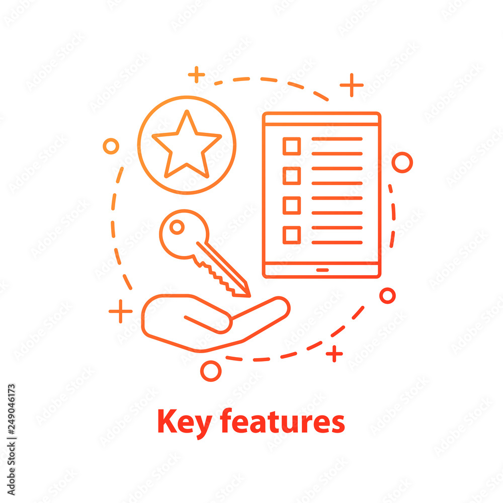 Key features concept icon