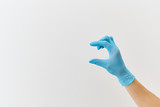 Fototapeta Boho - Doctor hand gloves