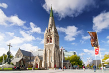 Christ Church Cathedral, A Deconsecrated Anglican Cathedral In The City Of Christchurch, South Island, New Zealand.