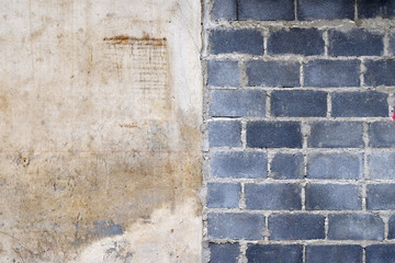 Canvas Print - old wall cement and block