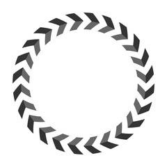 Chevron circle icon. Simple flat vector illustration