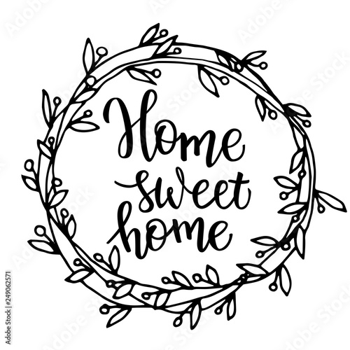 Plakat do domu  oryginalny-napis-odreczny-home-sweet-home