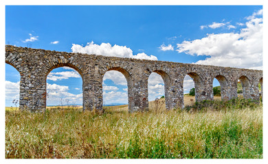 Ruins of Ancient Roman Aqueducts, Rome, Italy 