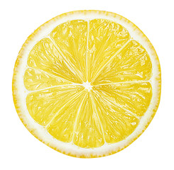 sliced lemon texture on white background isolated