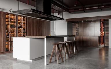 interior of modern kitchen