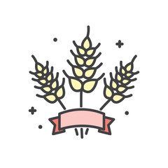 Poster - Wheat outline icon on white background for graphic and web design, Modern simple vector sign. Internet concept. Trendy symbol for website design web button or mobile app