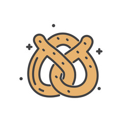 Poster - Pretzel outline icon on white background for graphic and web design, Modern simple vector sign. Internet concept. Trendy symbol for website design web button or mobile app