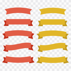 Wall Mural - cartoon banners and comic ribbons. colored banner ribbon. banner ribbon vector set