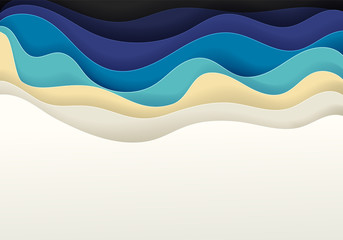 Poster - Abstract vector background of sand beach and the sea