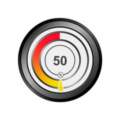 Poster - Vector color percentage chart indicator. Vector Illustration