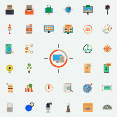 Poster - colored cross device targeting icon. marketing and business and digital marketing icons universal set for web and mobile