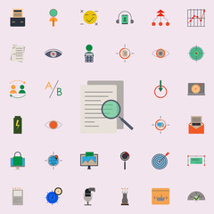 Poster - colored data search icon. marketing and business and digital marketing icons universal set for web and mobile