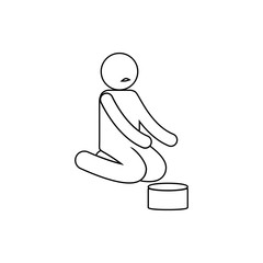 Poster - beggar icon. Element of Poor peaple for mobile concept and web apps icon. Thin line icon for website design and development, app development