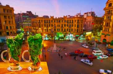 Wall Mural - Mint tea in Cairo Downtown, Egypt