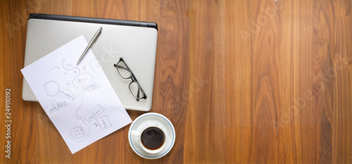 Business Strategy Problem Solution Scribble Laptop Cup Of Coffee Pen Panorama Good Copy Space Flat Lay Kaufen Sie Dieses Foto Und Finden Sie Ahnliche Bilder Auf Adobe Stock Adobe Stock