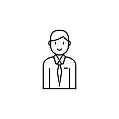 Aufkleber - employee, user, worker icon. Element of Human resources for mobile concept and web apps illustration. Thin line icon for website design and development, app development
