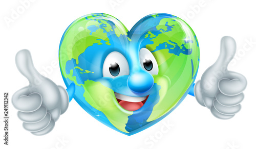 A cute cartoon earth world ...