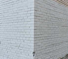  House corner, brick wall