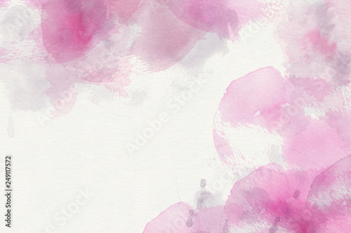 Pink abstract watercolor background