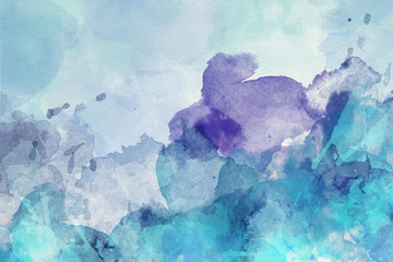 Wall Mural - Purple abstract watercolor background