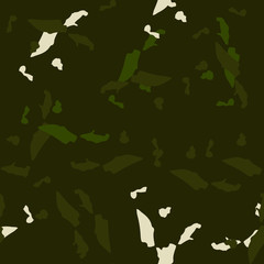 Forest camouflage of various shades of green and white colors