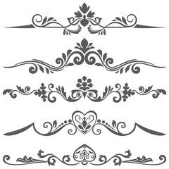 Vintage floral dividers set