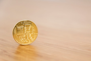 Bitcoin gold coin, cryptocurrency concept