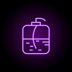 Poster - liquid soap icon. Elements of Beauty, make up, cosmetics in neon style icons. Simple icon for websites, web design, mobile app, info graphics