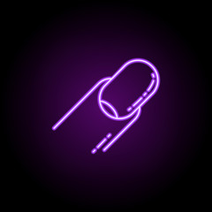 Aufkleber - nail icon. Elements of Beauty, make up, cosmetics in neon style icons. Simple icon for websites, web design, mobile app, info graphics