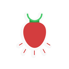 Poster - Christmas Decoration, lightening 2 colored line sticker icon. Elements of Christmas in color icons. Simple icon for websites, web design, mobile app, info graphics
