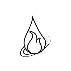 Poster - fire, flame icon. Element of Fire for mobile concept and web apps icon. Thin line icon for website design and development, app development