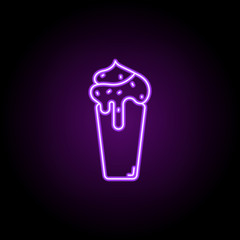 Poster - ice cream icon. Elements of Food and drink in neon style icons. Simple icon for websites, web design, mobile app, info graphics