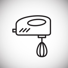 Poster - Mixer line icon on white background for graphic and web design, Modern simple vector sign. Internet concept. Trendy symbol for website design web button or mobile app
