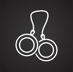 Poster - Kitchenware line icon on black background for graphic and web design, Modern simple vector sign. Internet concept. Trendy symbol for website design web button or mobile app