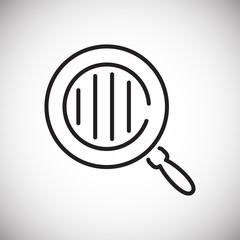 Poster - Cookware line icon on white background for graphic and web design, Modern simple vector sign. Internet concept. Trendy symbol for website design web button or mobile app