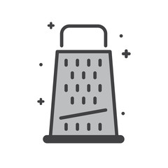 Poster - Grater line icon on white background for graphic and web design, Modern simple vector sign. Internet concept. Trendy symbol for website design web button or mobile app