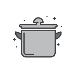 Poster - Cookware line icon on white background for graphic and web design, Modern simple vector sign. Internet concept. Trendy symbol for website design web button or mobile app