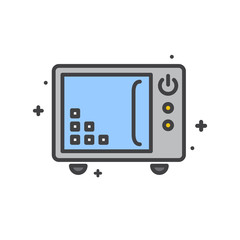 Poster - Cooker line icon on white background for graphic and web design, Modern simple vector sign. Internet concept. Trendy symbol for website design web button or mobile app