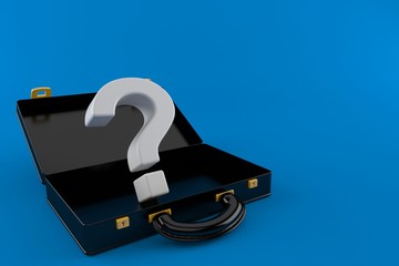 Poster - Question mark inside black briefcase