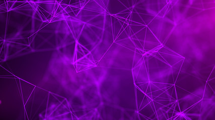 Fototapete - Abstract science background. Futuristic technology 3d. Music abstract background. Big Data visualization. 3D rendering.