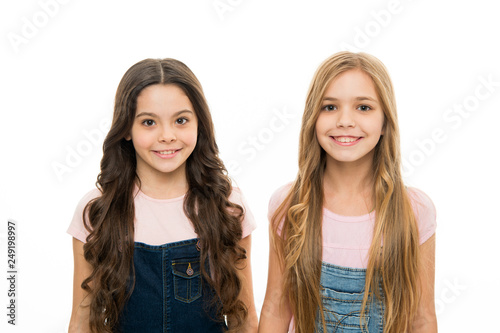 Healthy And Shiny Hair Kid Cute Child With Long Adorable