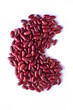 red bean on white background