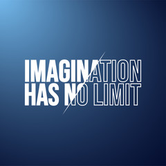 imagination has no limit. Life quote with modern background vector