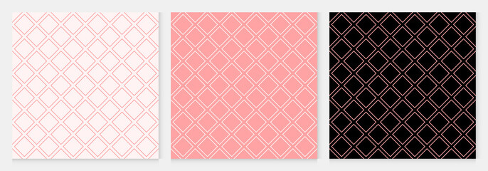 Aufkleber - Pattern seamless square abstract background pink luxury color geometric vector.