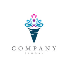 Peacock Ice Cream Logo, Mascot Logo Design
