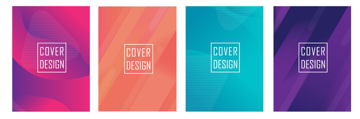Leinwandbilder - set of flyer,cover,brochure,poster or banner template design with abstract geometric shape background