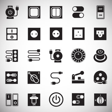 Electric ware icons set on white background for graphic and web design, Modern simple vector sign. Internet concept. Trendy symbol for website design web button or mobile app