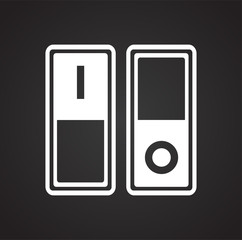 Fototapete - Electric ware icon on black background for graphic and web design, Modern simple vector sign. Internet concept. Trendy symbol for website design web button or mobile app